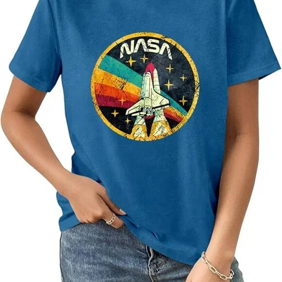 Women Vintage Space Shuttle Graphic T-Shirt (S-XL) - Picture 11 of 15